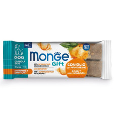 Monge (Монж) Gift Dog Grain Free Rabbit & Mandarin Immunity Support Adult All Breeds - Ласощі беззернові для дорослих собак усіх порід для підтримки імунітету з м’ясом кролика та мандарином 120 г