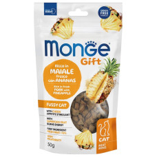 Monge (Монж) Gift Cat Grain Free Pork & Pineapple Fussy Adult - Ласощі беззернові для дорослих вибагливих котів з м’ясом свинини та ананасом 50 г