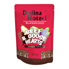 Dolina Noteci (Долина Нотеці) Dog Superfood Beef & Goose Hearts - Вологий беззерновий корм для собак з яловичими та гусячими серцями 300 г