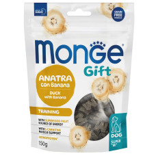 Monge (Монж) Gift Dog Grain Free Duck & Banana Training Adult All Breeds - Ласощі беззернові для дорослих собак усіх порід для тренування з м’ясом качки та бананами 150 г