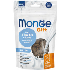 Monge (Монж) Gift Cat Grain Free Trout & Milk Kitten - Ласощі беззернові для кошенят з м’ясом форелі та молоком 60 г