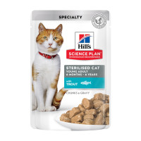 HILL\'S (Хилс) SP Cat Adult Sterilised Trout - Влажный корм для кошек после стерилизации с форелью в соусе 85 г