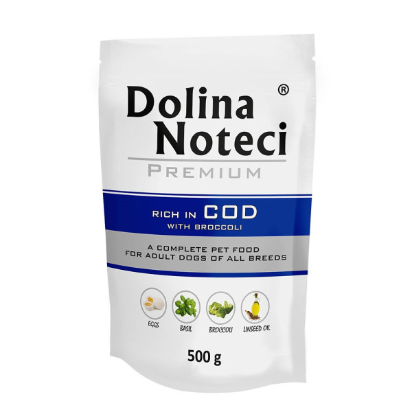 Dolina Noteci (Долина Нотецы) Dog Premium With Cod -Влажный корм для собак с треской и брокколи 500 г