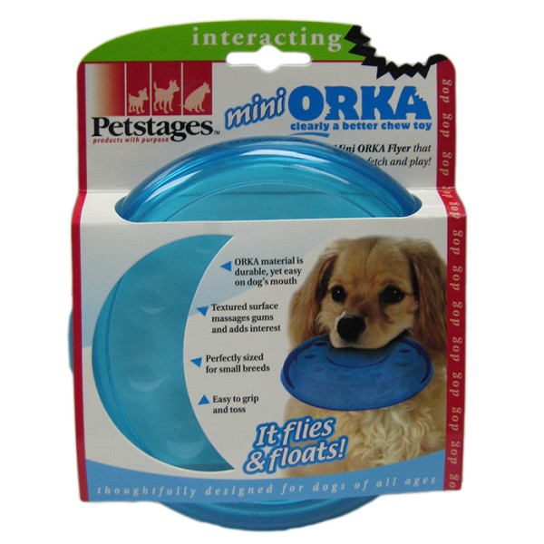 Petstages (Петстейдж) Mini Orka Flyer - Игрушка для собак синяя 15 см