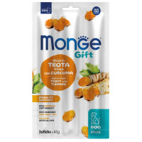 Monge (Монж) Gift Dog Grain Free Trout & Turmeric Mobility Support Adult All Breeds - Ласощі беззернові для дорослих собак усіх порід для здоров’я суглобів з м’ясом форелі та босвелією 45 г