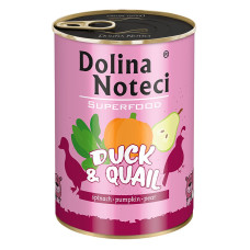 Dolina Noteci (Долина Нотеці) Dog Superfood Duck & Quail - Вологий беззерновий корм для собак з качкою та перепілкою 400 г