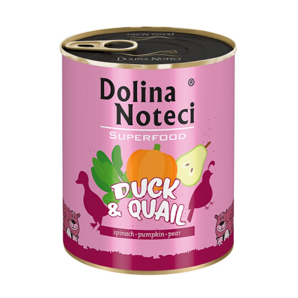 Dolina Noteci (Долина Нотецы) Dog Superfood Duck & Quail - Влажный беззерновой корм для собак с уткой и перепелом 800 г