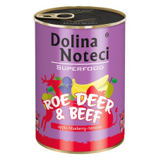 Dolina Noteci (Долина Нотеці) Dog Superfood Roe & Beef - Вологий беззерновий корм для собак з косулею та яловичиною 400 г