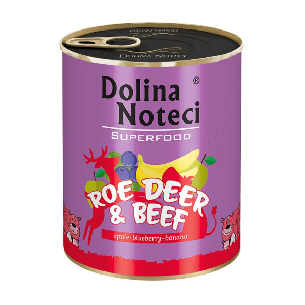 Dolina Noteci (Долина Нотецы) Dog Superfood Roe & Beef - Влажный беззерновой корм для собак с косулей и говядиной 800 г