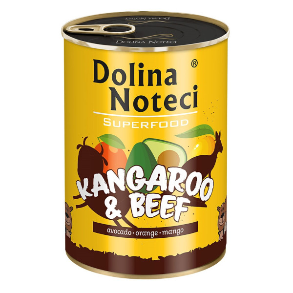 Dolina Noteci (Долина Нотецы) Dog Superfood Kangaroo meat & Beef - Влажный беззерновой корм для собак с мясом кенгуру и говядиной 400 г