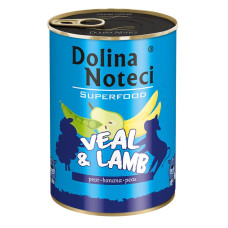 Dolina Noteci (Долина Нотеці) Dog Superfood Veal & Lamb - Вологий беззерновий корм для собак з телятиною та бараниною 400 г