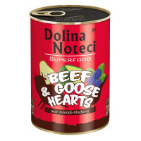 Dolina Noteci (Долина Нотецы) Dog Superfood Beef & Goose Hearts - Влажный беззерновой корм для собак с говяжьими и гусиными сердцами 400 г