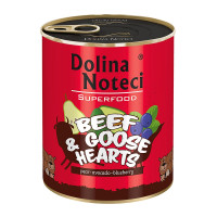 Dolina Noteci (Долина Нотецы) Dog Superfood Beef & Goose Hearts - Влажный беззерновой корм для собак с говяжьими и гусиными сердцами 800 г