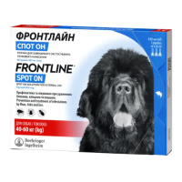 Frontline Spot-On XL - Капли на холку от блох, от иксодовых клещей, от чесоточных клещей и насекомых для собак весом 40-60 кг