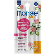 Monge (Монж) Gift Cat Grain Free Cod & Red Clover Sticks Skin Support Adult - Ласощі беззернові для дорослих котів для підтримки здоров’я шкіри палички з м’ясом тріски та червоною конюшиною 60 г