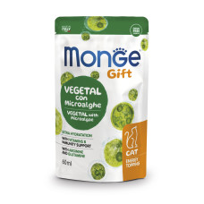 Monge (Монж) Gift Cat Grain Free Vegetal & Microalgae All Life Stages - Ласощі беззернові для котів будь-якого віку з рослинними продуктами та мікроводоростями 60 мл