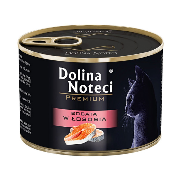 Dolina Noteci (Долина Нотецы) Cat Premium Salmon - Влажный корм для кошек мясные кусочки в соусе с лососем 185 г