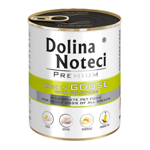 Dolina Noteci (Долина Нотецы) Dog Premium Goose - Влажный корм для собак с гусем и картофелем 800 г