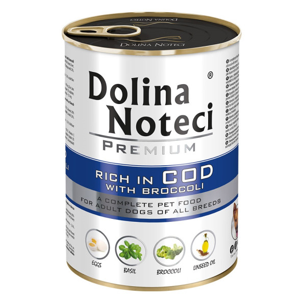 Dolina Noteci (Долина Нотецы) Dog Premium With Cod - Влажный корм для собак с треской и брокколи 400 г