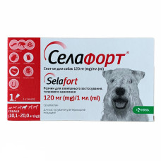 Selafort (Селафорт) - Краплі на холку для собак від бліх, кліщів та гельмінтів від 10,1 до 20 кг