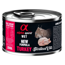 Alpha Spirit (Альфа Спирит) With Turkey Sterilized Cat - Влажный корм для стерилизованных кошек с индейкой 200 г