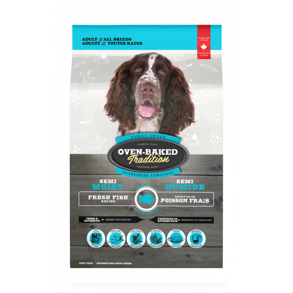 Oven-Baked (Овен-Бэйкд) Tradition Dog Adult All Breed Semi-Moist Fish - Полувлажный корм для взрослых собак всех пород с мясом рыбы 9.07 кг