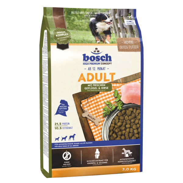 Bosch (Бош) HPC Adult Dog Poultry&Millet - Сухой корм для взрослых собак всех пород с птицей 3 кг
