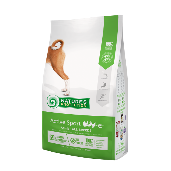 Nature`s Protection (Натур Протекшн) Active Sport Adult All Breeds - Сухой корм для активных собак с птицей 4 кг