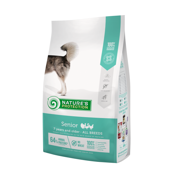Nature`s Protection (Натур Протекшн) Senior All Breeds 7+ - Сухой корм для взрослых собак старше 7 лет с птицей 4 кг