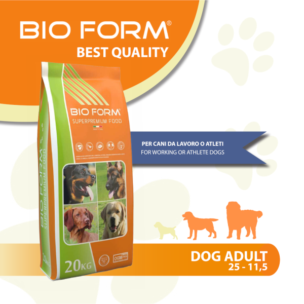 Bio Form (Біо Форм) Super Premium Food Dog Adult 25/10 – Сухий корм для собак середніх/великих порід з куркою та індичкою 20 кг