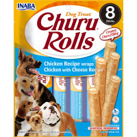 INABA (Инаба) Dog Churu Rolls With Chicken Cheese - Лакомство для собак палочки с курицей и сыром 96 г