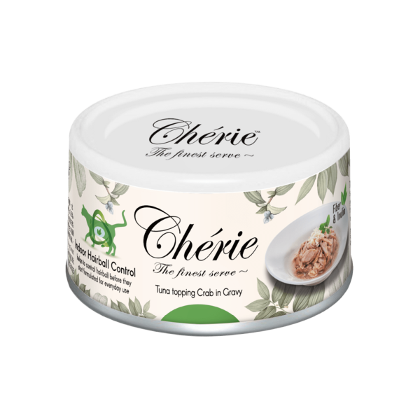 Cherie (Чери) Cat Grain Free Tuna & Crab Hairball All Life Stages - Влажный беззерновой корм для котов всех возрастов для выведения комков шерсти кусочки в соусе с мясом тунца и крабом 80 г