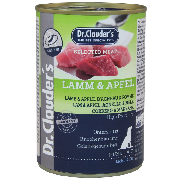 Dr.Clauder's (Клаудер) Selected Meat Lamb & Apple - Влажный корм для собак с ягненком и яблоком 400 г