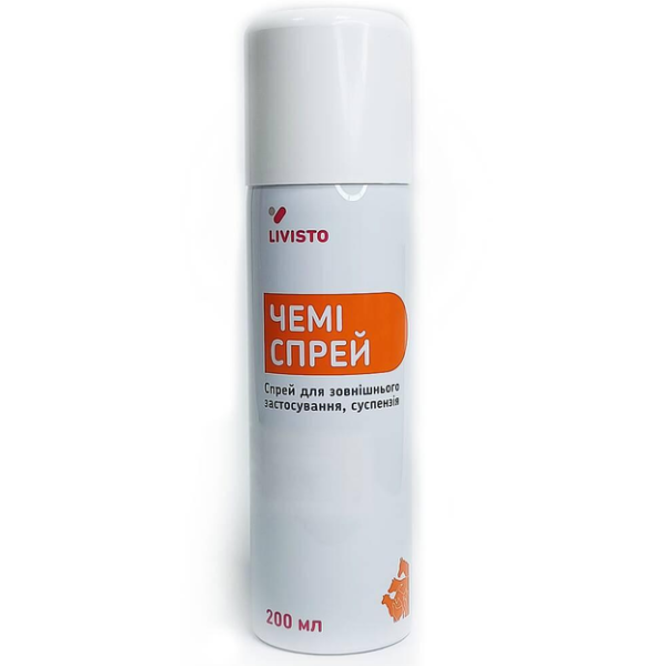 Livisto (Ливисто) Чеми спрей - Антисептическое средство для собак кошек и других животных 200 мл