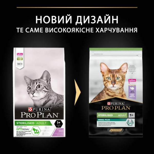 Purina Pro Plan (Пурина Про План) Sterilised Turkey - Сухой корм для стерилизованных кошек с индейкой 10 кг