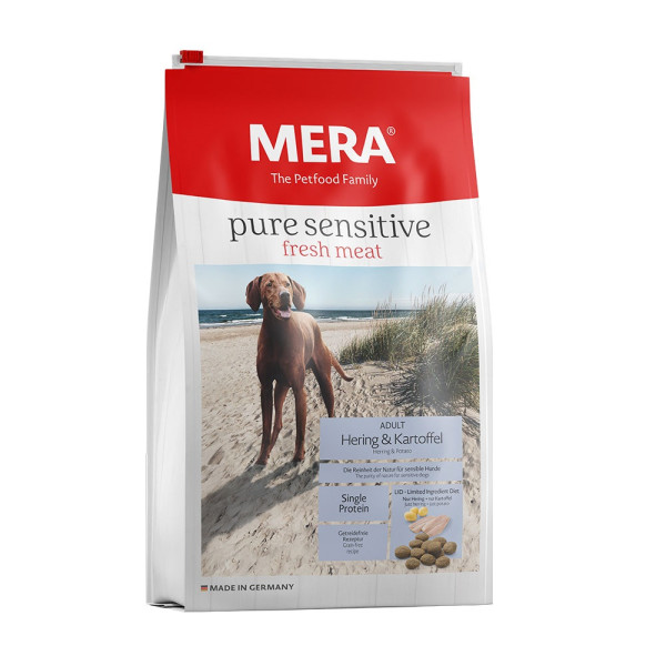 Mera (Мера) Pure Dog Sensitive Fresh Meat Hering&Kartoffel - Сухой корм для собак беззерновой с сельдью и картофелем 12.5 кг