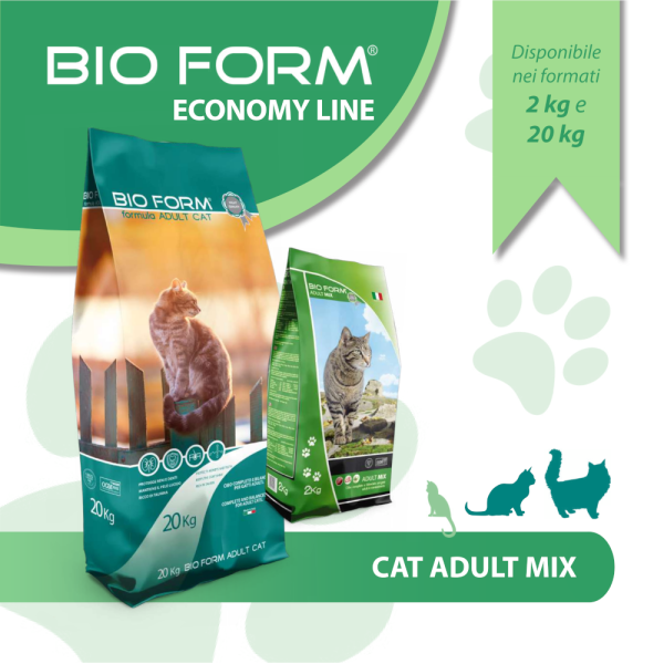 Bio Form (Био Форм) Cat Adult Mix – Сухой корм для кошек с курицей и рыбой 2 кг