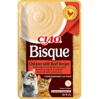 INABA (Инаба) Cat Ciao Bisque Puree With Chicken & Beef - Лакомство для кошек пюре с курицей и говядиной 40 г