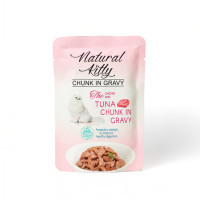 Natural Kitty (Нейчерал Китти) Chunk in Gravy Chicken and Tuna - Влажный корм для кошек кусочки курицы и тунца в соусе 85 г
