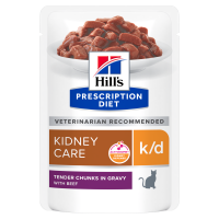 HILL'S (Хилс) Prescription Diet K/D Beef - Влажный корм для кошек для кошек поддержка функции почек, с говядиной 85 г