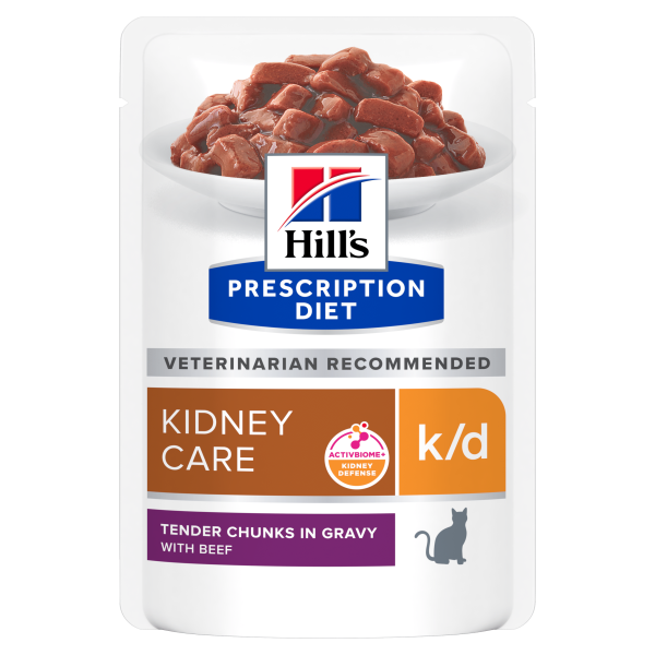 HILL'S (Хилс) Prescription Diet K/D Beef - Влажный корм для кошек для кошек поддержка функции почек, с говядиной 85 г