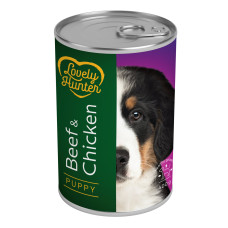 Lovely Hunter (Лавлі Хантер) Puppy Beef and Chicken - Вологий корм для цуценят з яловичиною та куркою 400 г