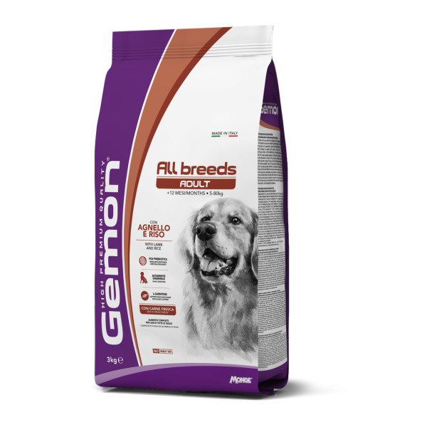 Gemon (Джемон) Dog Lamb & Rice Adult All Breeds - Сухой корм для взрослых собак всех пород с мясом ягнёнка и рисом 3 кг