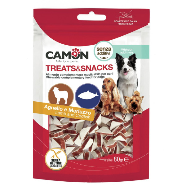 Camon (Камон) Dog Treats Triangular Sandwich With Lamb&Cod - Лакомство для собак треугольный сэндвич с ягненком и треской 80 г