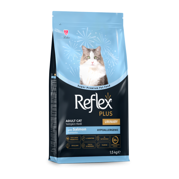 Reflex Plus (Рефлекс Плюс) Cat Urinary Salmon - Сухой корм для котов для поддержания здоровья мочевыделительной системы с лососем 1.5 кг