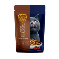 Lovely Hunter (Лавли Хантер) Cat Sterilised Adult Pouches Chicken & Turkey With Cranberry - Влажный корм для взрослых стерилизованных котов с мясом курицы и индейки с клюквой 300 г