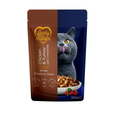 Lovely Hunter (Лавли Хантер) Cat Sterilised Adult Pouches Chicken & Turkey With Cranberry - Влажный корм для взрослых стерилизованных котов с мясом курицы и индейки с клюквой 300 г