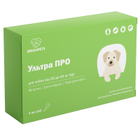 Ультра ПРО - Капли от блох и клещей для собак весом 25-40 кг 1 пипетка по 4 мл
