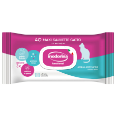 Inodorina (Інодоріна) Functional Acqua Aromatica - Вологі серветки для дорослих котів з ароматною водою та легким мʼятним ароматом 40 шт