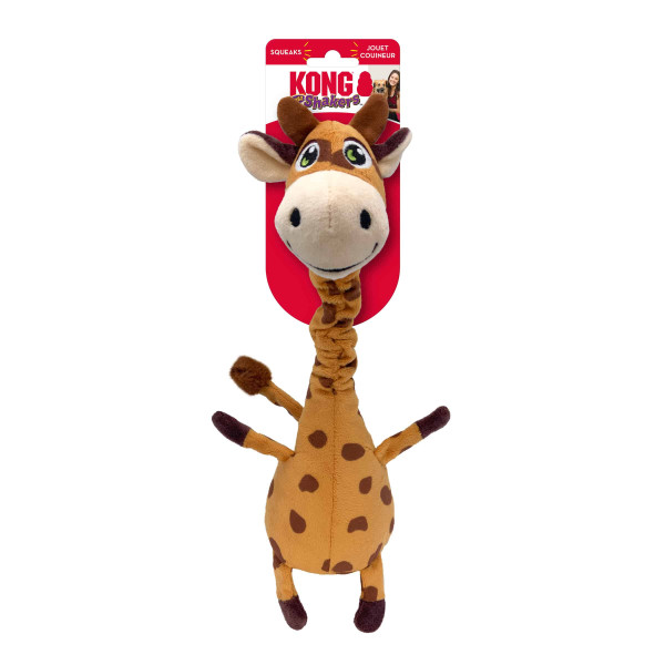 KONG (Конг) Dog Shakers Bobz Giraffe - Игрушка для собак жираф с пищалкой M